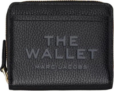 Marc Jacobs Black 'the Leather Mini Compact' Wallet In 001 Black