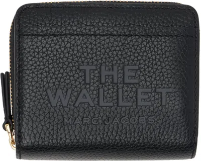 Marc Jacobs Black 'the Leather Mini Compact' Wallet In 001 Black