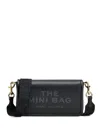 Marc Jacobs Mini Black Crossbody Bag With Engraved Logo In Black