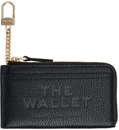 Marc Jacobs Black 'the Leather Top Zip Multi' Wallet In 001 Black