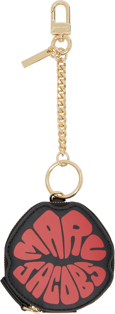 Marc Jacobs Black 'the Lips Pouch' Bag Charm Pouch