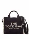 Marc Jacobs Black Canvas The Tote Shopping Bag In Black