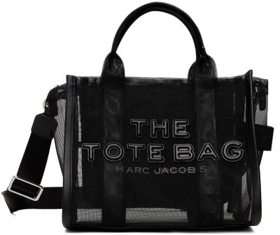 Marc Jacobs Black 'the Mesh Small' Tote In 18 Blackout