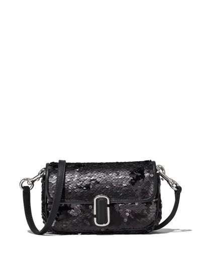 Marc Jacobs Black The Mini Shiny Shoulder Bag