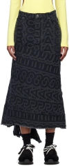 Marc Jacobs Black 'the Monogram' Midi Skirt In 001 Black