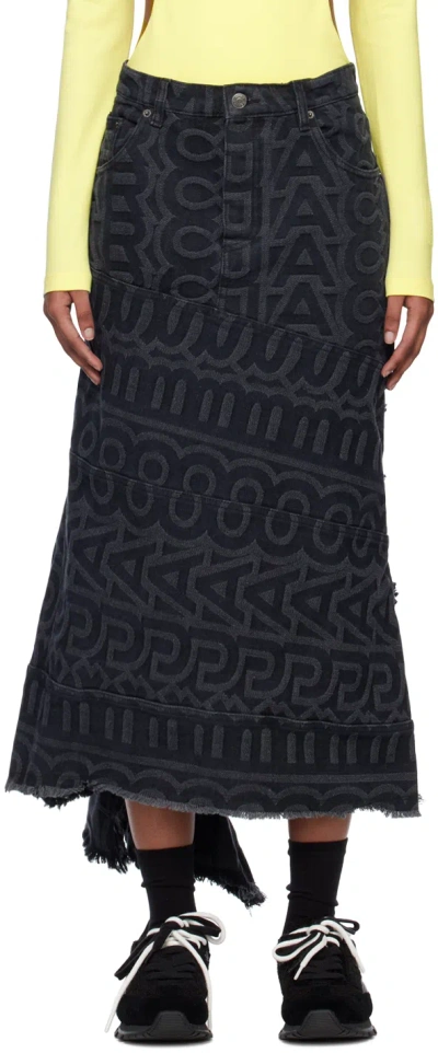 Marc Jacobs Black 'the Monogram' Midi Skirt