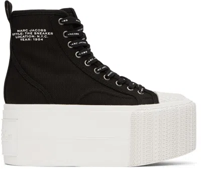 Marc Jacobs Black 'the Platform High Top' Sneakers In 001 Black