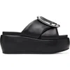 Marc Jacobs The Pop J Marc Platform Wedge Slide Sandal In Black