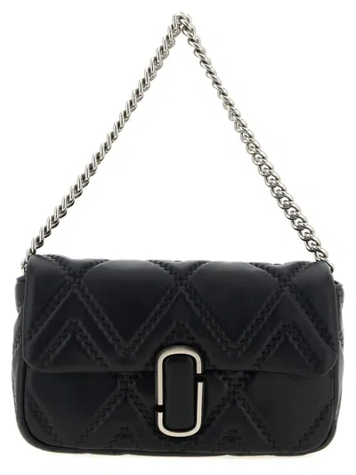 Marc Jacobs Black The Quilted J Large Shoulder Bag