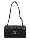 Marc Jacobs The Mini Dual Chain Diamond Quilted Leather Shoulder Bag In Black