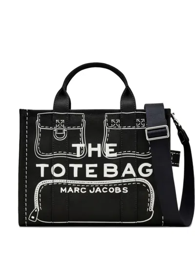 MARC JACOBS BLACK THE TROMPE LOEIL MEDIUM TOTE