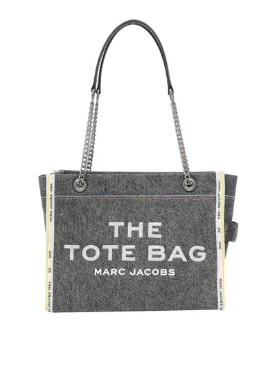 MARC JACOBS BLACK WASH MEDIUM TOTE BAG