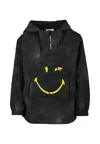 Marc Jacobs Black Windbreaker For Boy With Smiley In Black
