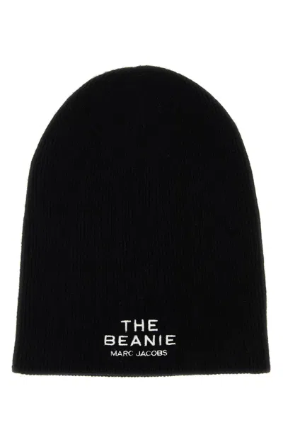 Marc Jacobs Black Wool Blend The Beanie Beanie Hat