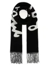 Marc Jacobs Black Wool Scarf In Black