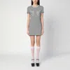 Marc Jacobs Womens Seamed-up Stripe Knitted Mini Dress Black And White In Metal