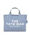 Marc Jacobs Cloud Blue Small Tote Leather Bag In Blue
