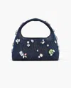 Marc Jacobs Denim Mini Sack Handbag With Embellished Design In Blue