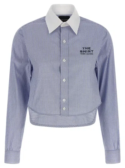 MARC JACOBS BLUE CROPPED FEMME SHIRT