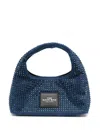 Marc Jacobs Blue Denim Handle Bag With Rhinestone