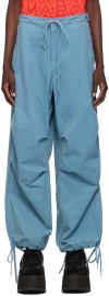 Marc Jacobs Drawstring Wide-leg Cargo Pants In 481 Blue Shadow