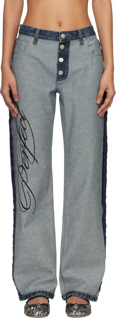 Marc Jacobs Blue Imperfectly Perfect Jeans