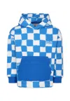Marc Jacobs Blue Sweatshirt For Boy With Logo In Blue