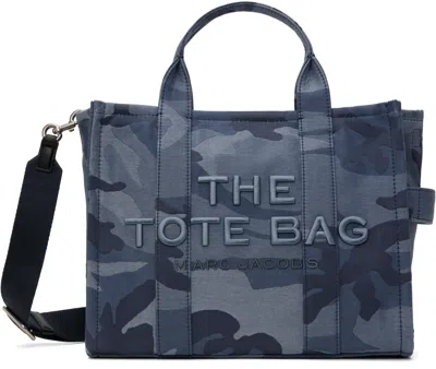 Marc Jacobs Blue 'the Camo Jacquard Medium' Tote In 401 Blue Multi