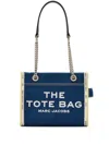 Marc Jacobs Blue The Denim Chain Small Shoulder Bag In Blue