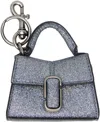 Marc Jacobs Blue 'the Galactic Glitter Nano St. Marc' Keychain In 040 Silver