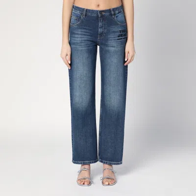 MARC JACOBS MARC JACOBS BLUE WASHED-EFFECT JEANS
