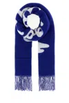 Marc Jacobs Blue Wool Scarf In Blue