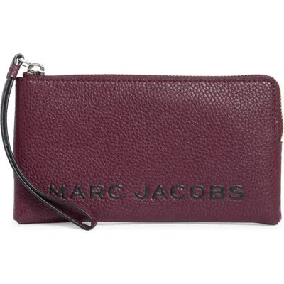Marc Jacobs Bold Wristlet Pouch In Dark Plum
