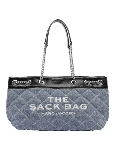 Marc Jacobs Light Wash The Quilted Denim Chain Sack Bag