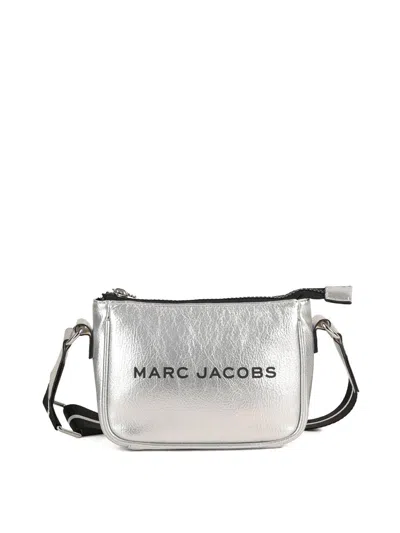Marc Jacobs Kids' Silver Logo Crossbody Bag In Gray