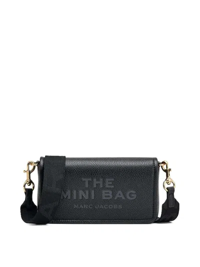 Marc Jacobs The Leather Mini Shoulder Bag In Black
