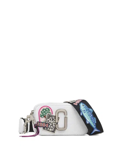 Marc Jacobs Light Blue The Camp Snapshot Crossbody Bag In White