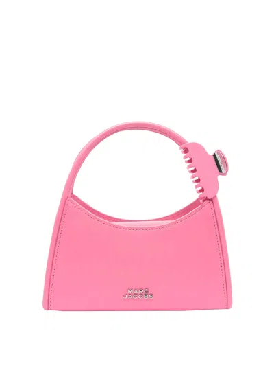 Marc Jacobs Logo The Claw Clip Shoulder Bag In Nude