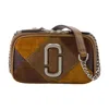 Marc Jacobs The Quilted Softshot Brown Multi Suede Cross-body Bag Size In Brown