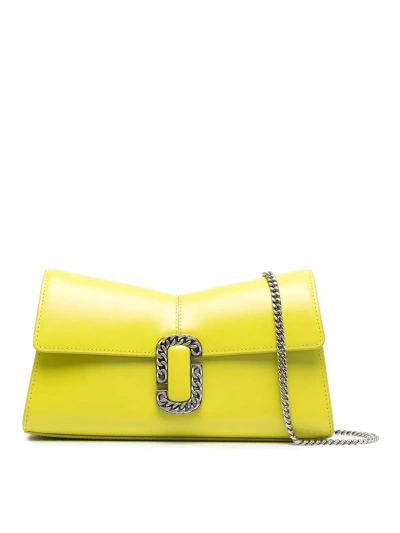 Marc Jacobs Leather Clutch In Yellow