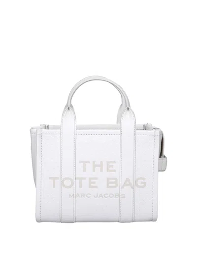 Marc Jacobs Small Tote In White Leather