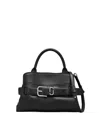 Marc Jacobs The Satchel Dakota Small Black Handbag With Logo Embossed On The Back And Belt Closure In Leather Wo In Black