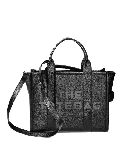 Marc Jacobs The Leather Medium Tote In Black