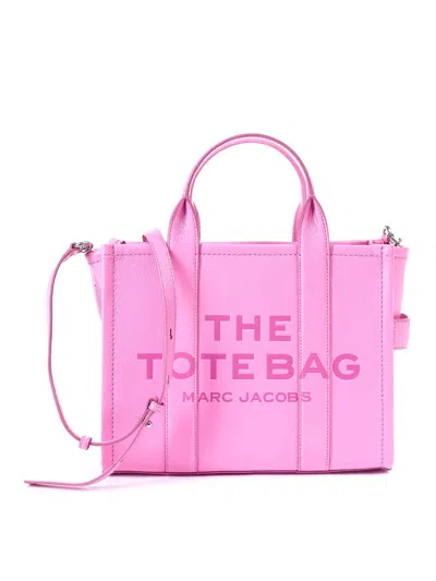 Marc Jacobs The Leather Medium Tote In Pink