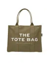 Marc Jacobs The Large Tote Bag In Canvas With Jacquard Logo In Green