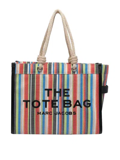 MARC JACOBS THE STRIPE MESH LARGE TOTE BAG