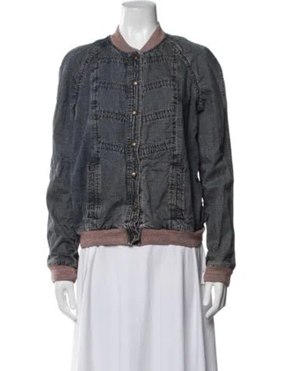 Pre-owned Marc Jacobs Bomber Jacket In Blue