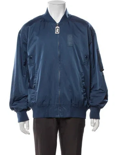 Pre-owned Marc Jacobs Bomber Jacket In Blue