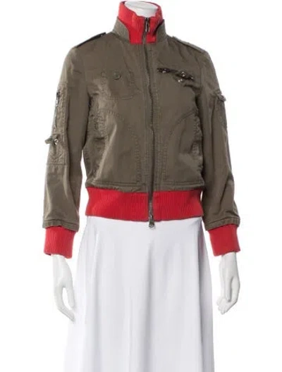 Pre-owned Marc Jacobs Bomber Jacket In Green