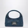 Marc Jacobs Borsa The Mini Sack In Denim With Rhinestones